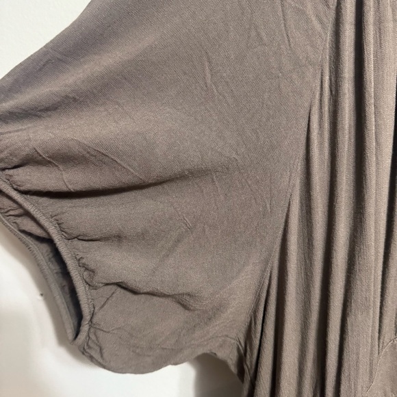 Torrid Taupe Mini Rayon Slub Puff Sleeve Skater Dress Size 3X - Picture 3 of 8